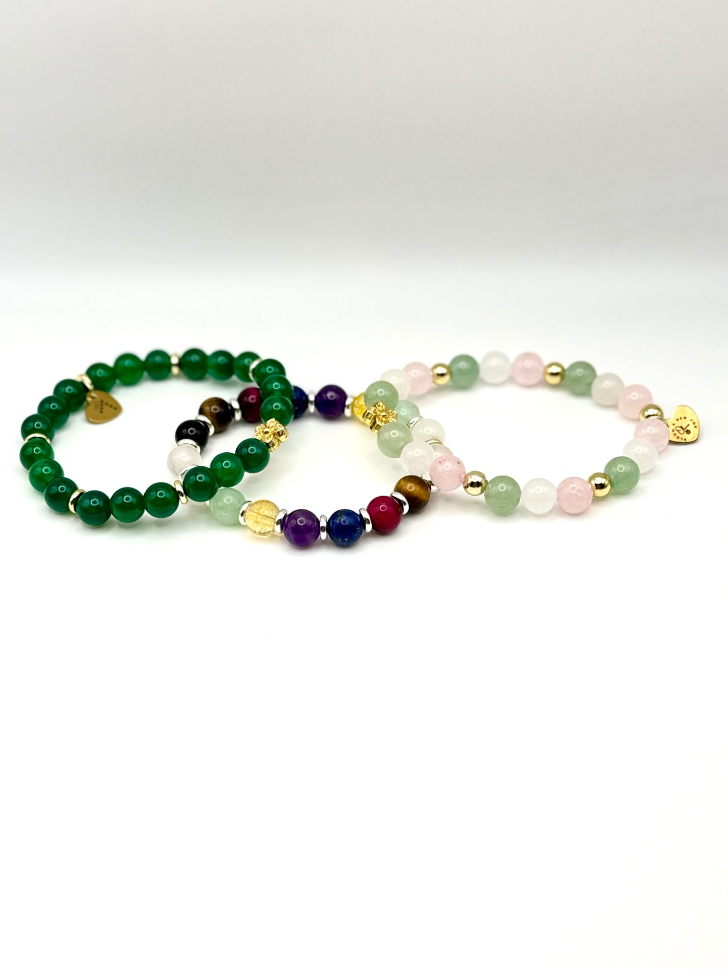 Bloom with Grace-Green Agate Bracelet