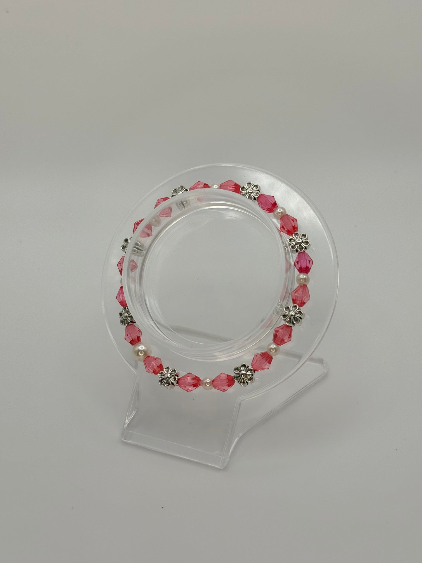 Olivia's Pink Pearl Bloom Bracelet