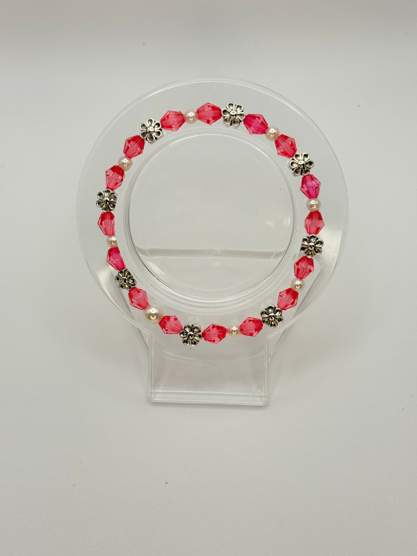 Olivia's Pink Pearl Bloom Bracelet