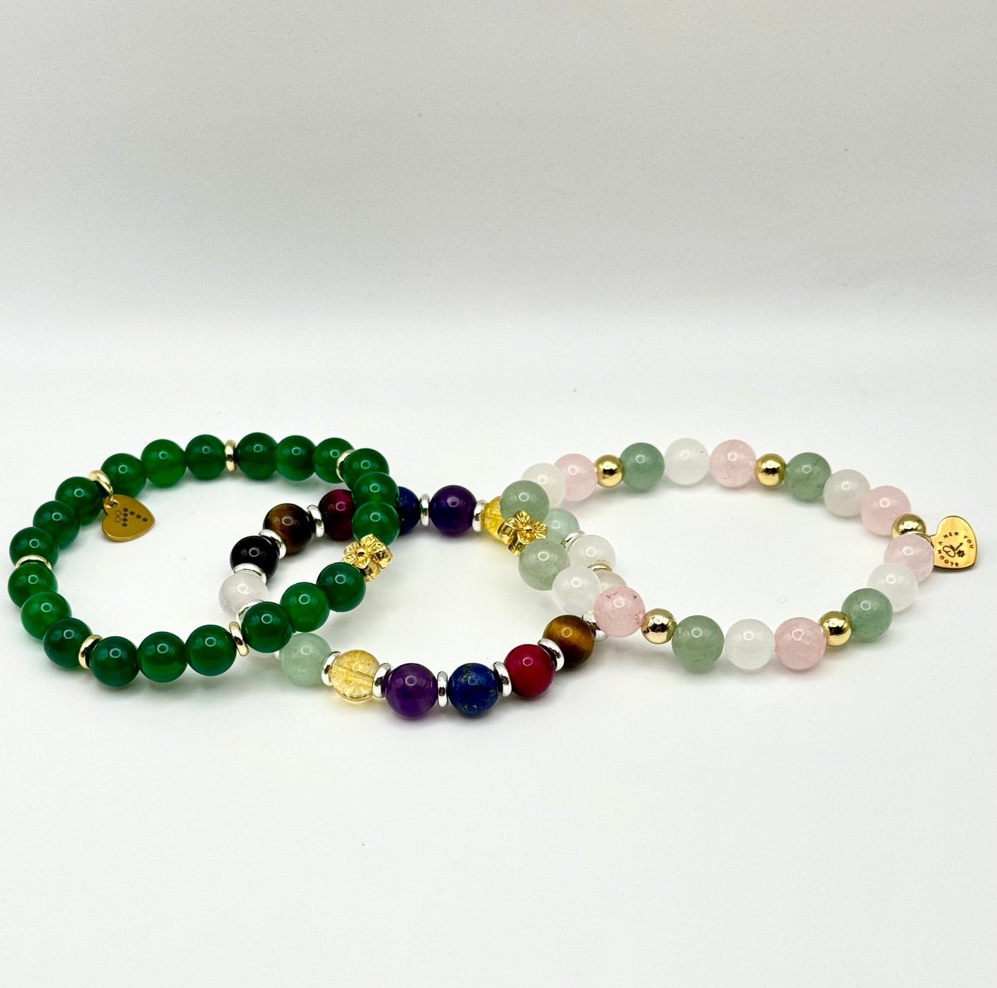 Bloom with Grace-Green Agate Bracelet