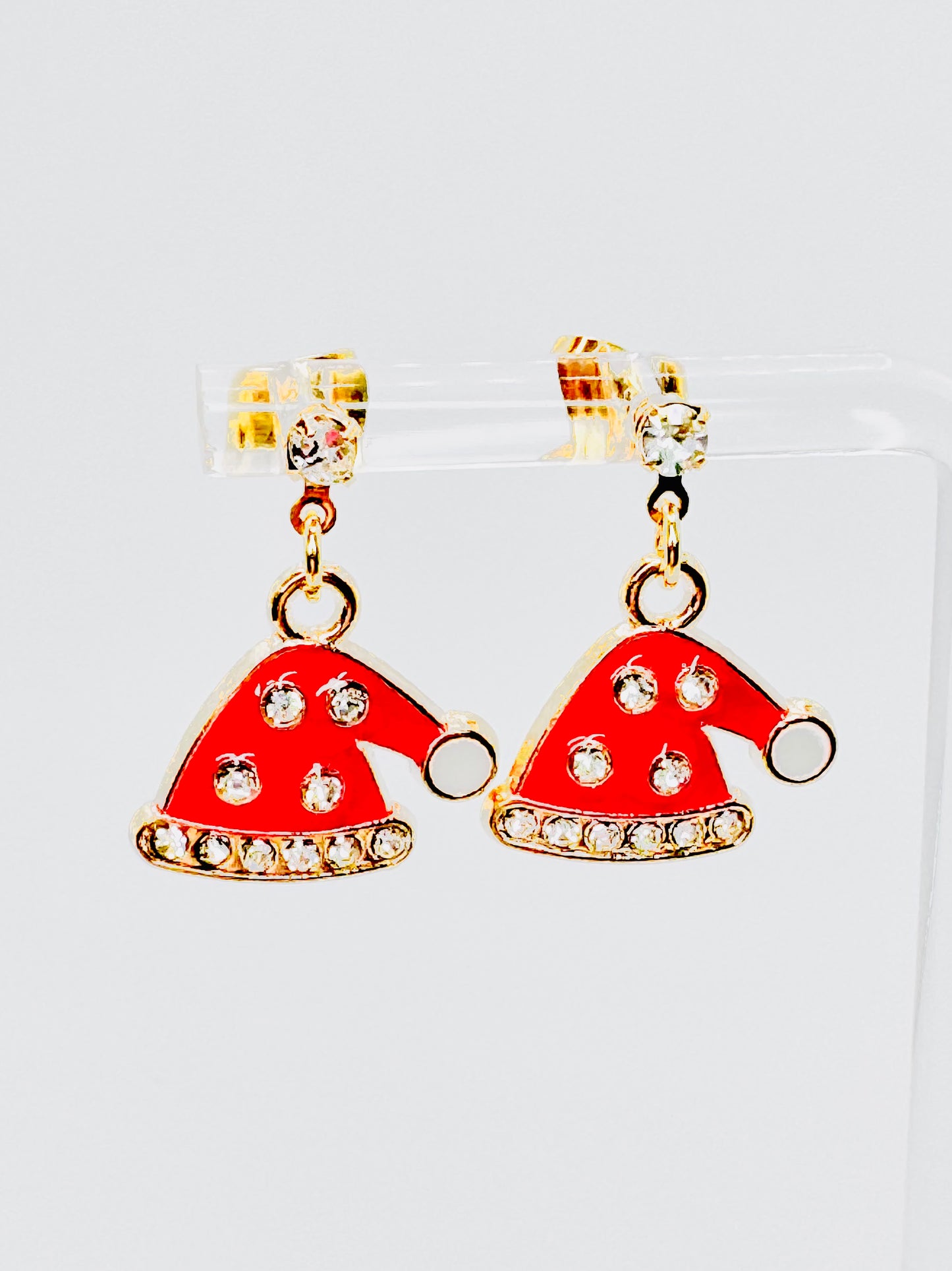 Santa’s Hat Dangle Earrings