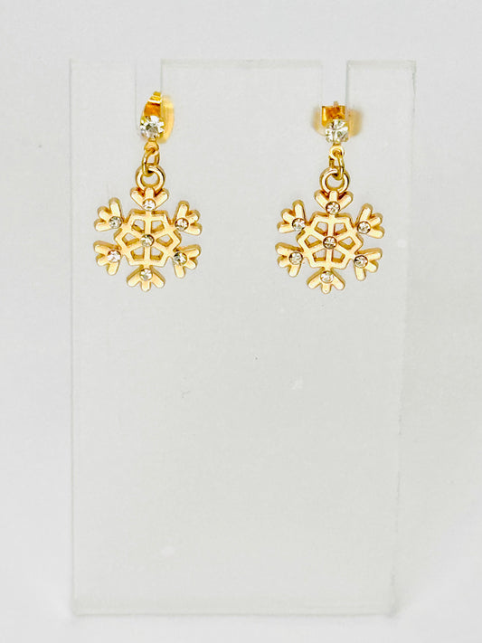 Crystal Glow Snowflake Earrings