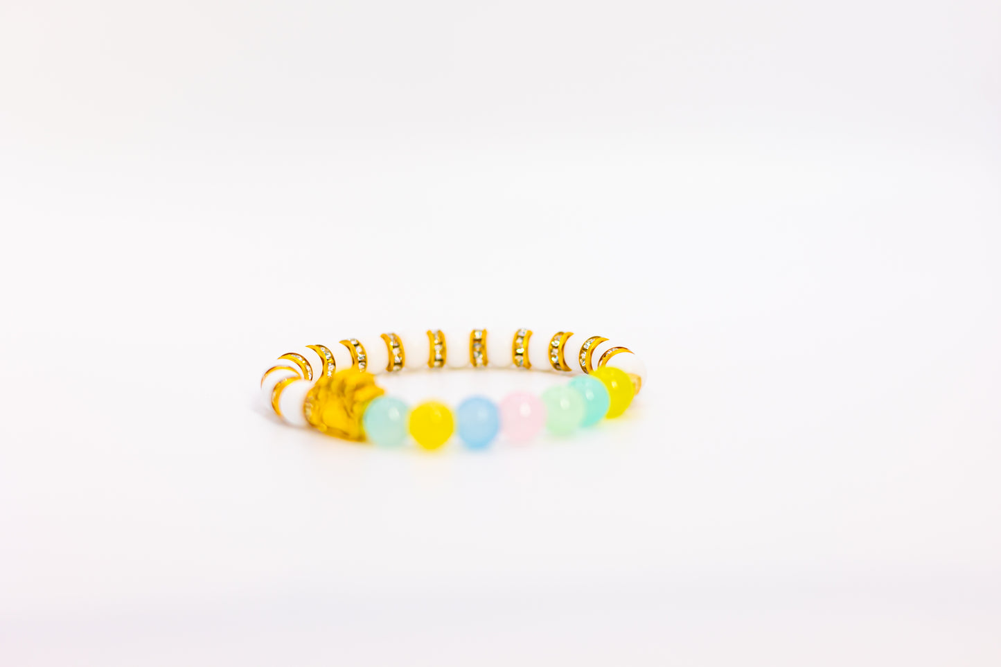 Pastel Paw Guardian (Pastel Rainbow Beads)