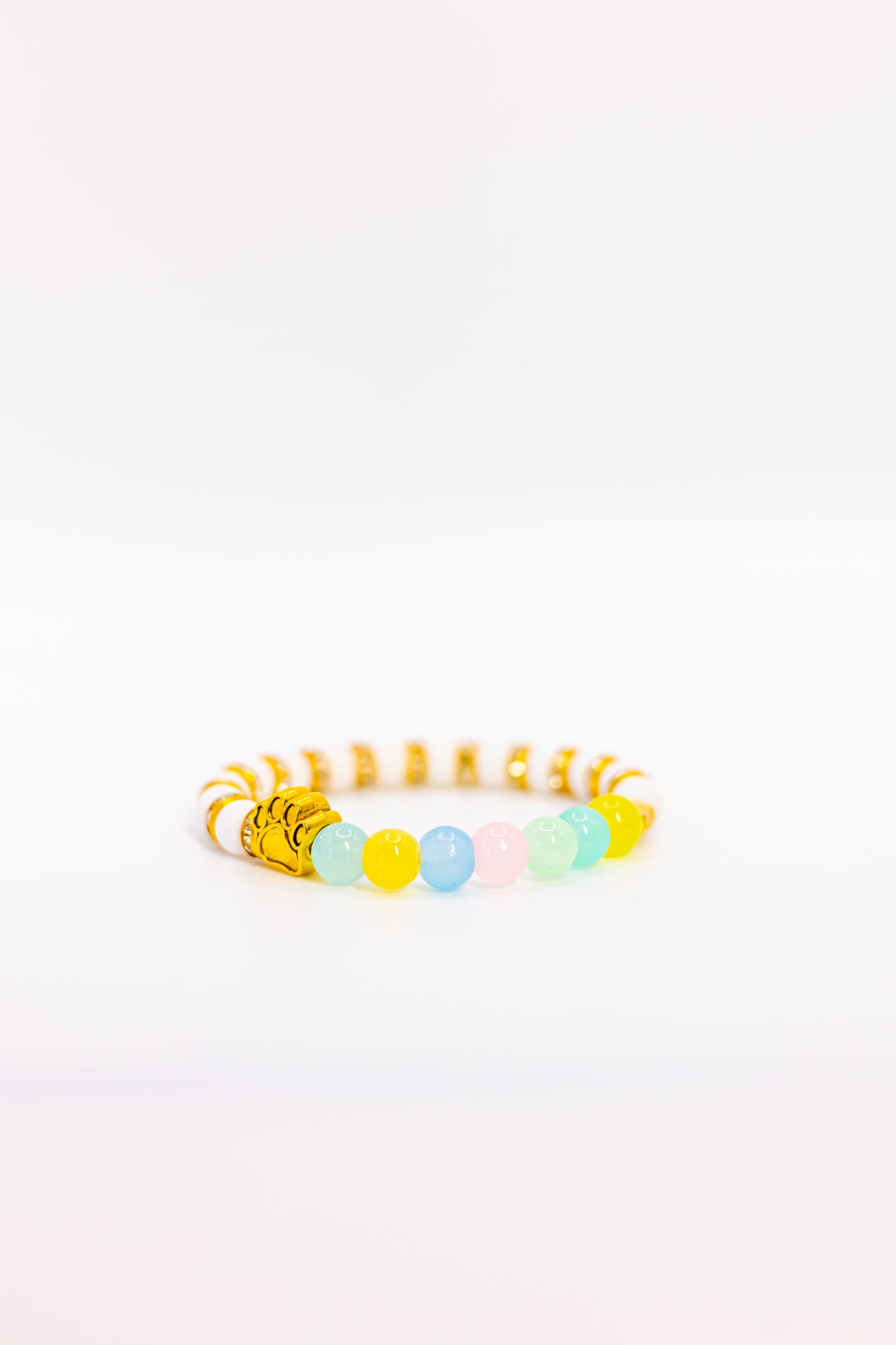 Pastel Paw Guardian (Pastel Rainbow Beads)